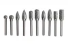5 in 1 HSS Routing Router Drill Bits Set Carbide Rotary Burrs Tools Wood Stone Metal Root Carving Milling Cutter