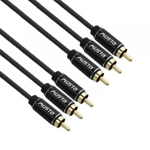 5 meter car 3 rca cable to 3 rca  av audio video cable male male cable