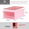 5L baby plastic drawer for toys stackable drawer storage cabinet plastic clear plastic drawer organizers Simple Houseware