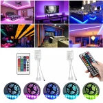 5M 10M 15M LED Strip Light RGB 5050 Flexible Ribbon Fita Led Light Strip RGB Tape Diode DC 12V Remote Control