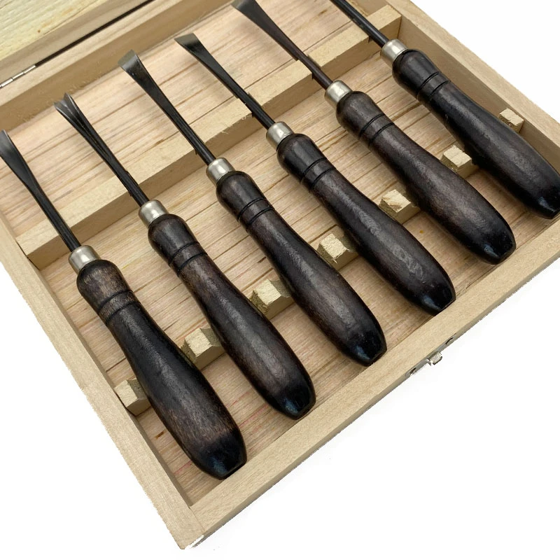 6 pcs wood carving chisel set woodworking carving  tool
