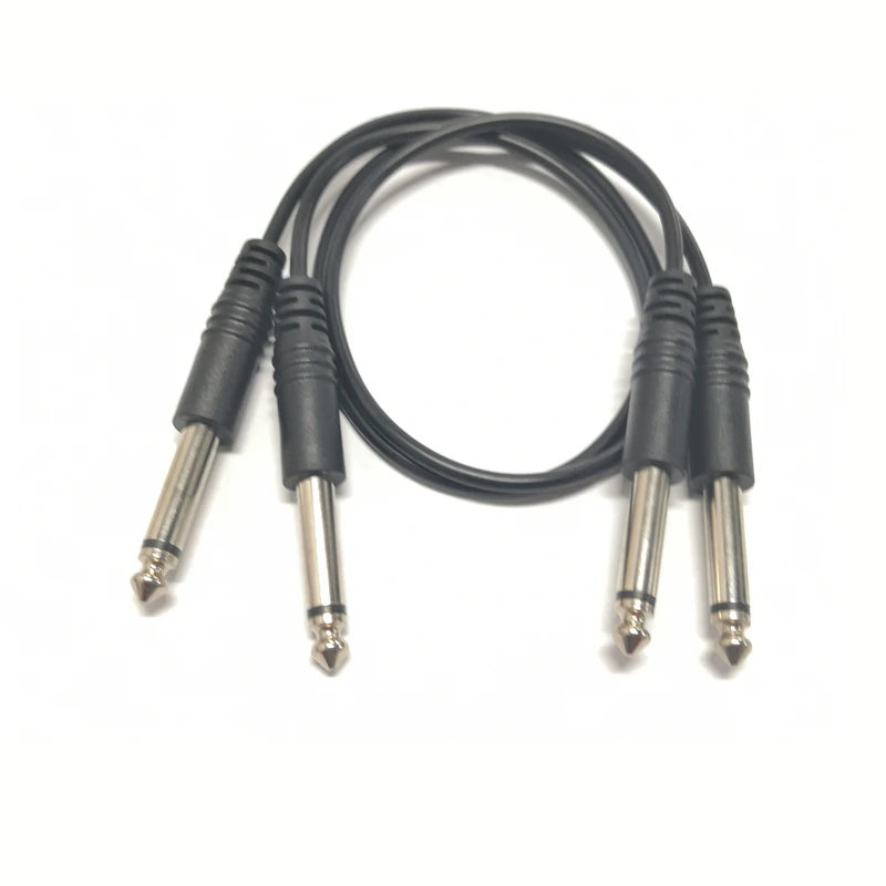 6.35mm Guitar Cable - 1/4 Inch TS Male 6.35mm Phono Jack Straight Plug Musical Instrument Patch Cable Wire Cord