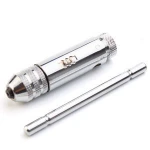 6Pcs/set T Handle Tap Wrench Ratchet Spanner with M3-M8 Screw Taps Thread Metric Plugs Machinist Hand Tools Tap & Die Set