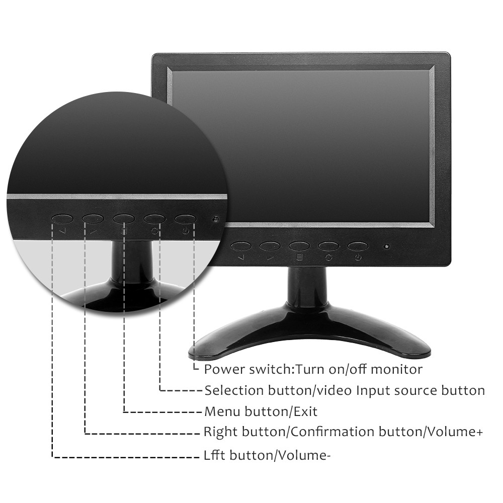 Buy 7 Inch Vga/hd Touch Screen Gaming Computer Lcd Monitor Pc ...