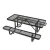 Import 72&quot; Rectangular Garden/Outdoor Expanded Metal/Perforated Metal Steel Picnic Table from China