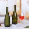 750 Ml 700 Ml Antique Green Color Heavy Cork Top Bottle Finish Wine Champagne Glass Bottles