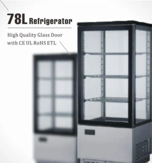 78L Commercial Four side Glass Door Table Top Display Freezer