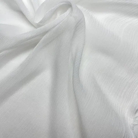 8m/m Custom Wholesale Transparent Light Breathable 100% Natural Silk Crinkle Chiffon Georgette Fabric for Women Dress Clothes