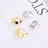 925 Sterling Silver Geometric Buckles Drop Earrings Ins Style Simplicity Earrings Fashion Jewelry Accessories