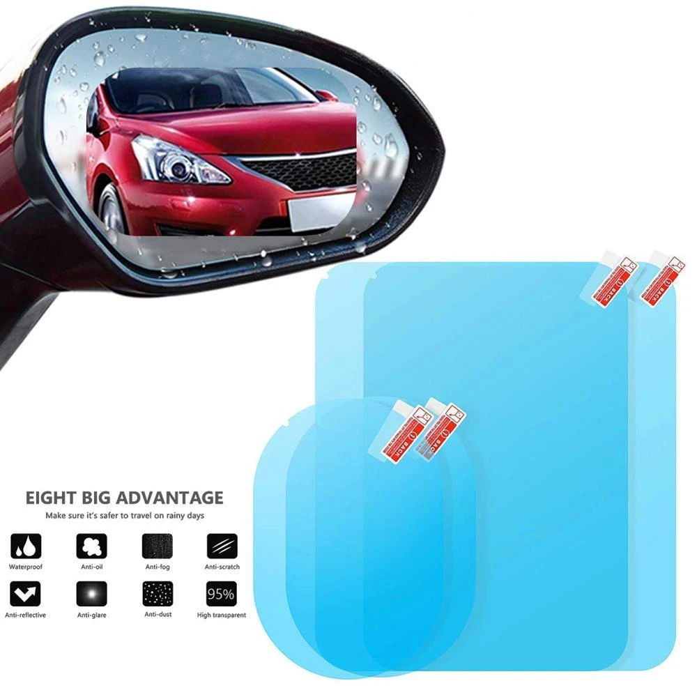 95*95mm 200*175mm Set Car Window Clear Film Anti Fog Film  protective stickers Rearview Waterproof Car Sticker