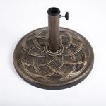 9KGs polyresin round shape outdoor garden patio parasol stand umbrella base for middle pole