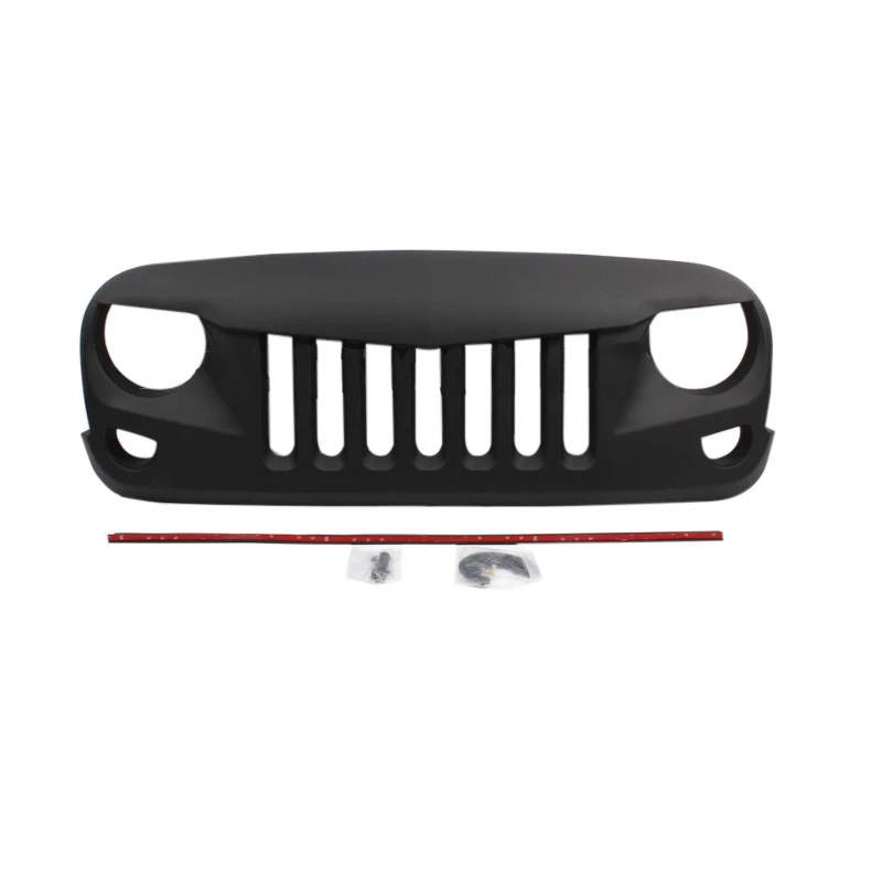 ABS Car Front Radiator Grilles Bumper Decorative Style, for Jeep Wrangler JK 2007-Kidney Intake Grill Racing Grills