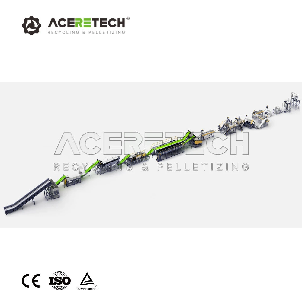 ACERETECH Plastic Waste Washing And Drying Machine Recycling PP PE Washing Line