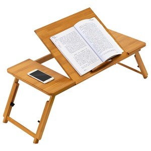 adjustable laptop bed portable computer desk  table eat in bed folding  wooden table