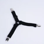 Adjustable Triangle Heavy Duty Elastic Sheet Band Straps Suspenders Corner Gripper Holder Clip