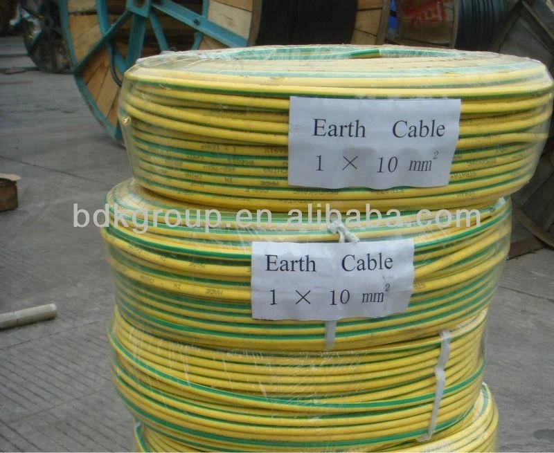 All size of PVC insulated copper conductor 1.5mm to 120mm earth electric cable wire  with CE SAA approval