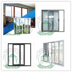 Aluminium patio sliding doors glass awning windows accordion with locks