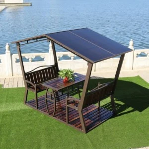 Aluminum steel gazebo outdoor garden patio pavilion sun shelter Roman PC gazebo