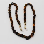 Amazon Explosion Resin Acrylic Glasses Chain Tortoiseshell Amber Two-tone Sunglasses Chain Bracket neck Lanyard Hanging chain