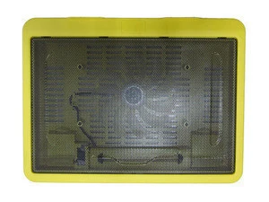 An Big Single Fan Laptop Cooling Pad Yellow