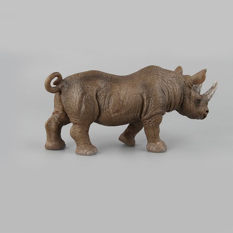 Animal world model Gifts for children Non-toxic PVC Plastic animal Rhino toy