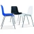 Import Anti-static plastic seat metal leg dining chair from China
