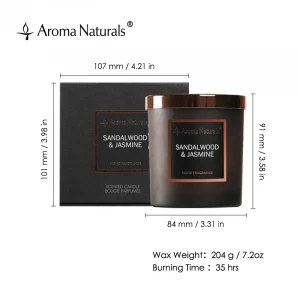 Aroma Naturals scented candles christmas soy scented candle with packaging