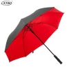 auto advertising bright red simple golf umbrella with customizing logo printing