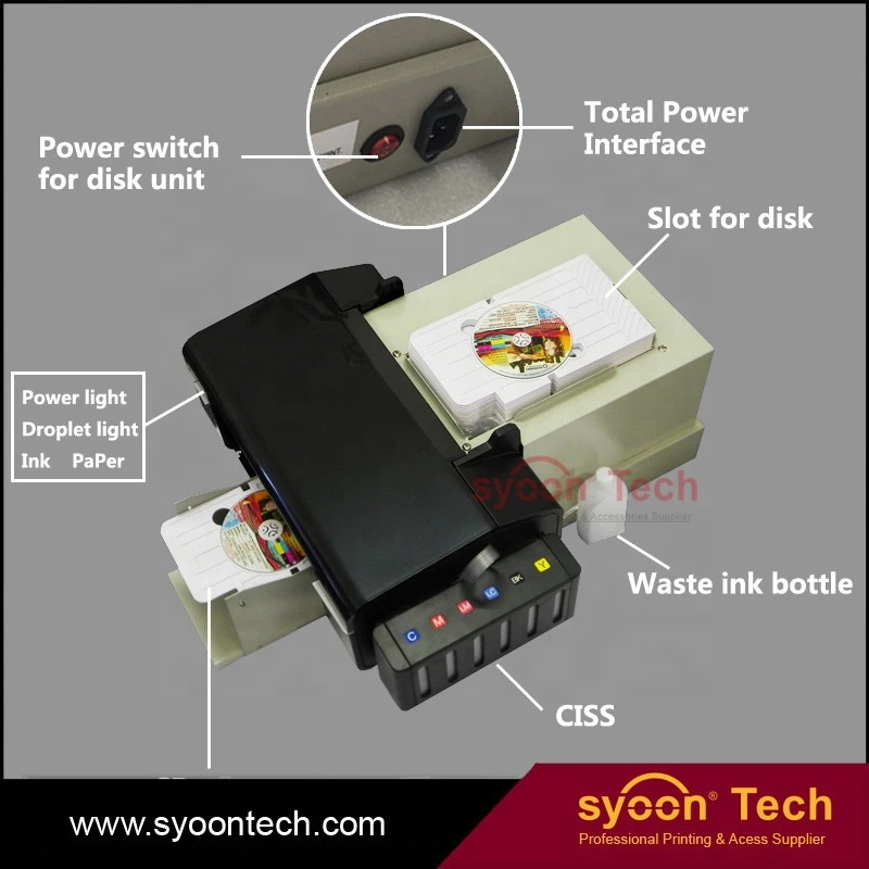 Automatic industrial CD DVD pvc printing printer for Epson L800 inkjet printer
