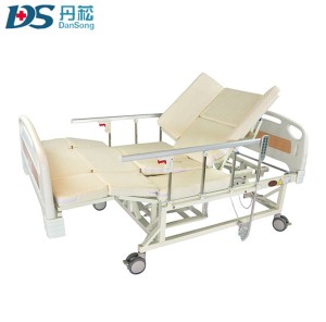 Automatic Medical 5 functions ABS electric icu hospital bed 3 crank medical hospital bed
