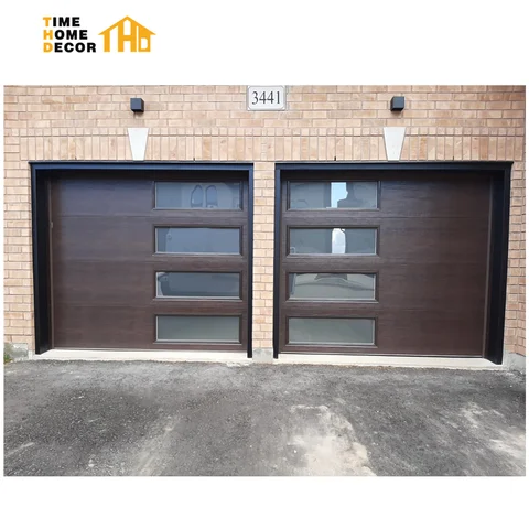 Buy Automatic Vertical Bifold Sliding Galvanized Steel Black Garage ...