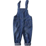 B22162A Korean kids suspenders jeans little kids trend stylish simple overalls jeans