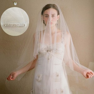 Backlakegirls High Quality Silk Soft Tulle White Wedding Veil Chic Bridal Veils