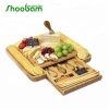 Bamboo Cheese Board with Markers for Slicing Cheese, Meat, Fruits, Vegetables