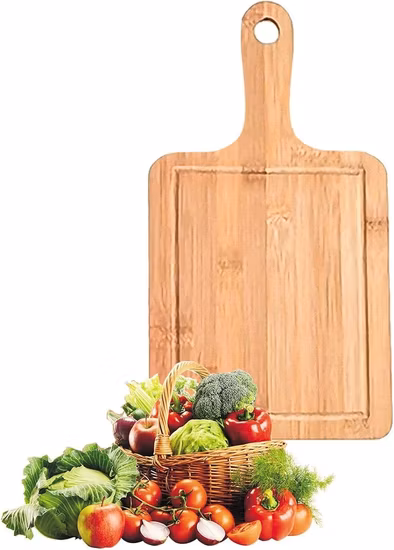 Import Bamboo Cutting Board Set 3PCS Meat Chopping Boards Wooden Pizza Peel Paddle with Handle from China