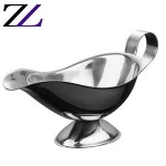 Banquet supply seasoning items dinner saucepan sets nonstick thick sauce boat serving dipping stainless butterfly sauce dish