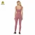 Import Basic quick dry stretchy gym apparel sets girls plain spandex two piece yoga set pink from China