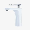 Bathroom Basin Faucet White Accessories Jade Basin Faucet with Single Lever