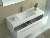 bathroom with brush handles,glossy black bathroom wall cabinet,MDF MFC PVC bathroom vanity