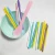Import Beauty long handle printed personalized pink cosmetic silicone spatula spoon from China