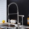 Beishuang brass spring kitchen faucet wire drawing surface all direction flexible hose kitchen sink mixer