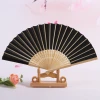 Best Selling Chinese Japanese Plain Color Bamboo Large Rave Folding Paper Hand Fan Craft Fans