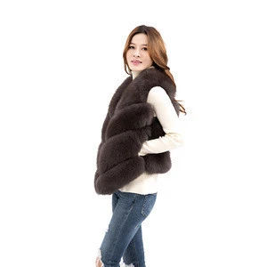 Best selling wholesale faux fur fashion ladies faux fox fur vest