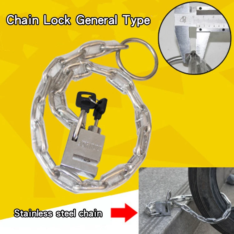Bicycle stainless steel chain lock mountain bike anti-theft lock motorcycle locks