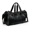 Black Genuine Cowhide Large Capacity Travel Bag Leather Weekend Overnight Business Duffel bag For Man