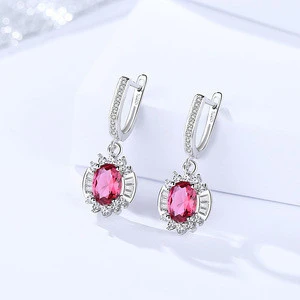 BS032 fine jewelry set snowflake shape ruby earring necklace set for women wedding