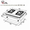 Built In Stainless Steel Cooker Gas Stove 2  double burner cooktop