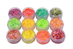 Bulk polyester glitter powder Heat resistant holographic tinsel strip shaped glitter for tumblers, nails