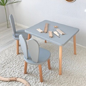 Bunny Chair Kids Table Study Kids Chair And Table Sets Home Furniture Wooden Kids Activity Table Chair