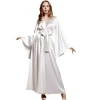 C CLOTHING 2024 Pure Color Long Sleeve Satin Nightdress Women Soft Silk Feeling Luxury Pajamas Sleepwear For Women Wholesale